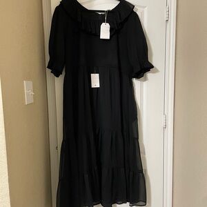 Ivy City Co Gracie Dress in Black Chiffon